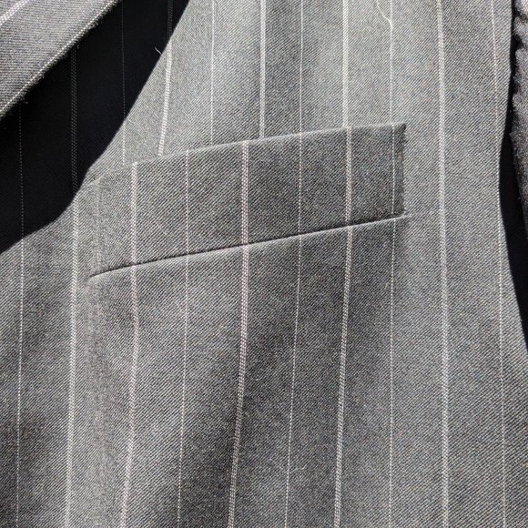 Giorgio Armani Black and white Pinstripe Mens Blazer size 56 - Picture 2 of 5